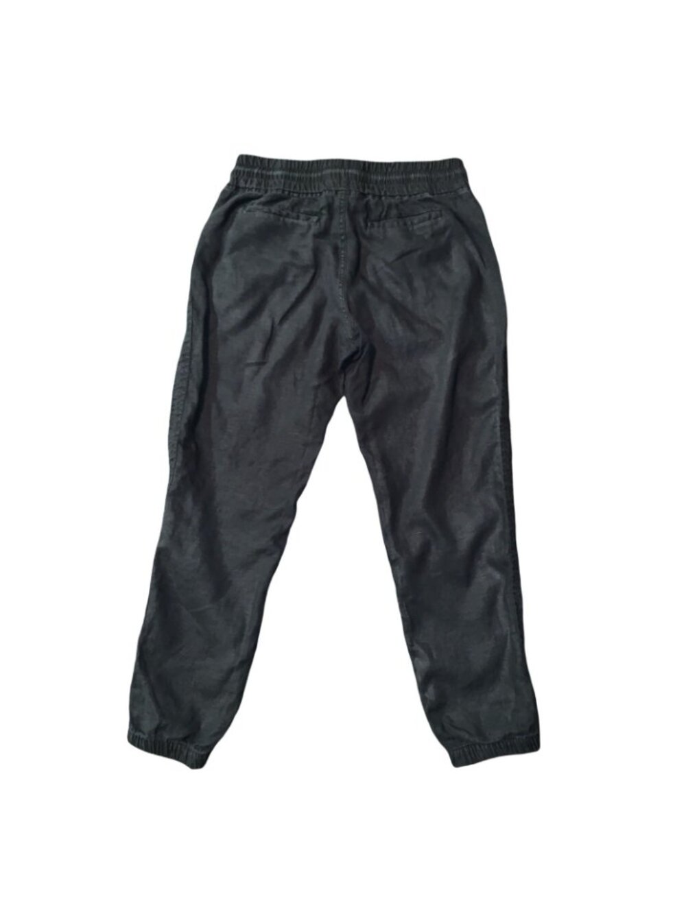 Athleta Women's Cabo Blue Linen Jogger Pants Pockets Zip Ankle Size 6 Athleisure - Picture 2 of 7